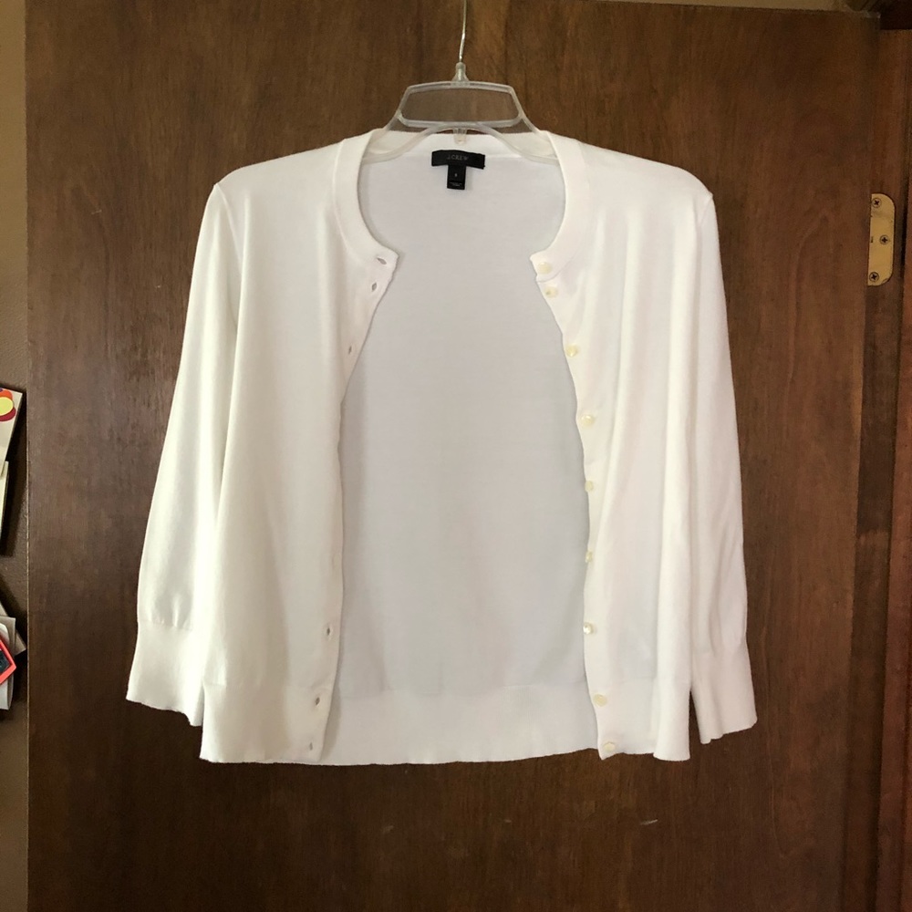 J.Crew white cardigan never worn